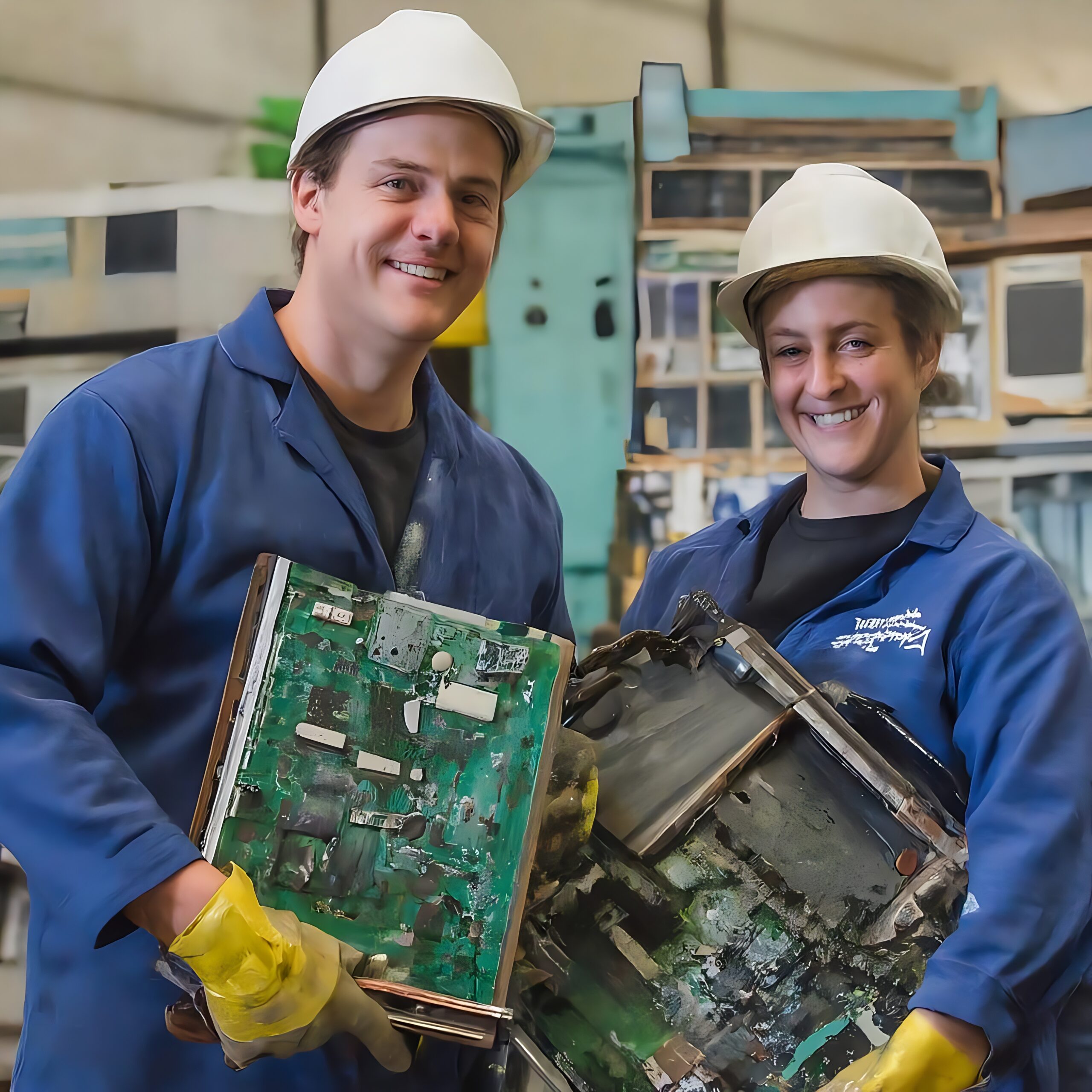 Workers,In,Computer,Recycling,Plant Data Destruction Services - Reboot Tech LLC Ontario CA